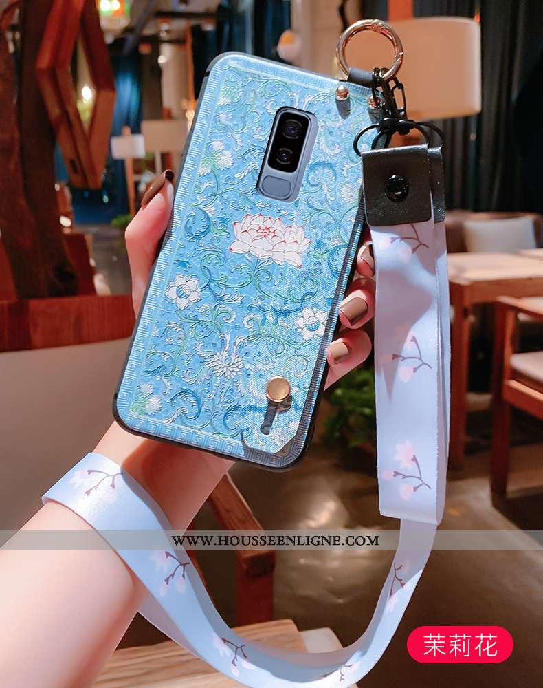 Étui Samsung Galaxy S9+ Protection Gaufrage Palais Téléphone Portable Tout Compris Rouge Pu