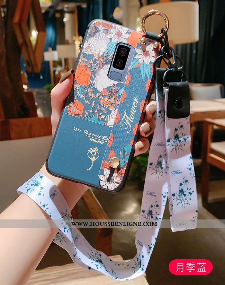 Étui Samsung Galaxy S9+ Protection Gaufrage Palais Téléphone Portable Tout Compris Rouge Pu