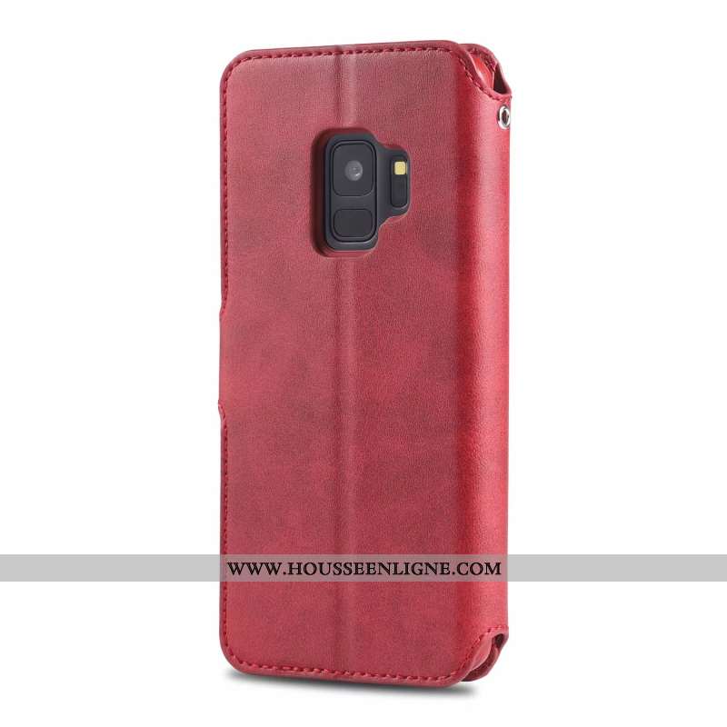 Étui Samsung Galaxy S9 Protection Ornements Suspendus Membrane Cuir Silicone Étoile Marron