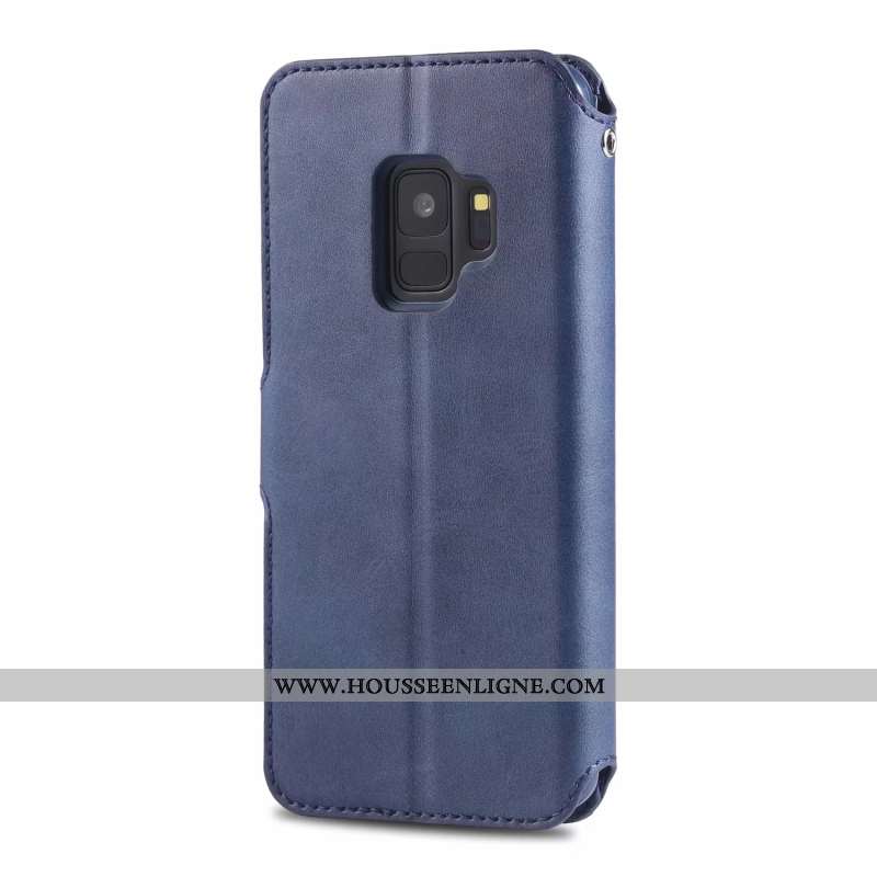 Étui Samsung Galaxy S9 Protection Ornements Suspendus Membrane Cuir Silicone Étoile Marron