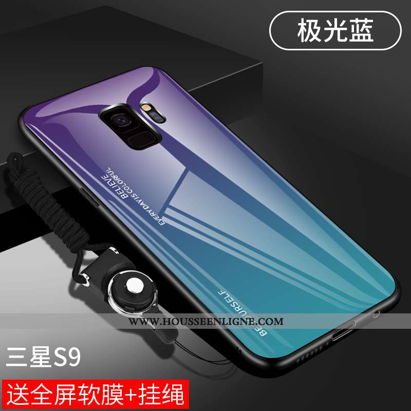 Étui Samsung Galaxy S9 Protection Verre Nouveau Ultra Créatif Étoile Tendance Violet