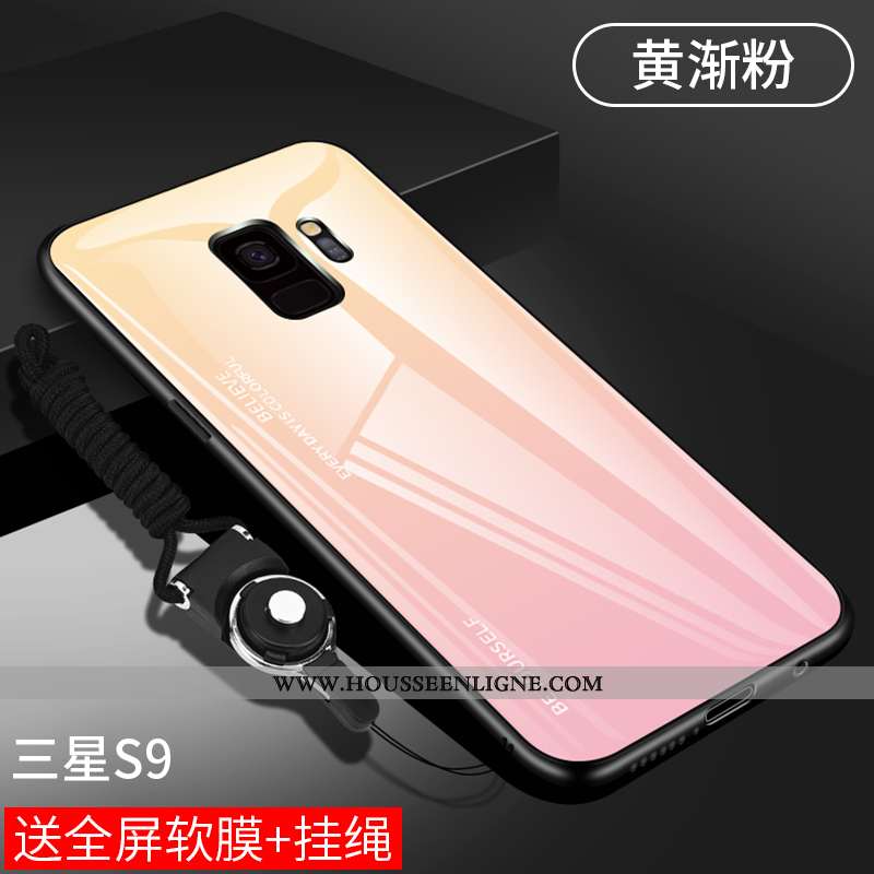 Étui Samsung Galaxy S9 Protection Verre Nouveau Ultra Créatif Étoile Tendance Violet
