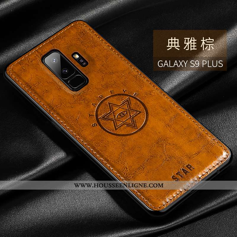 Étui Samsung Galaxy S9+ Silicone Mode Luxe Téléphone Portable Légère Ultra Fluide Doux Marron