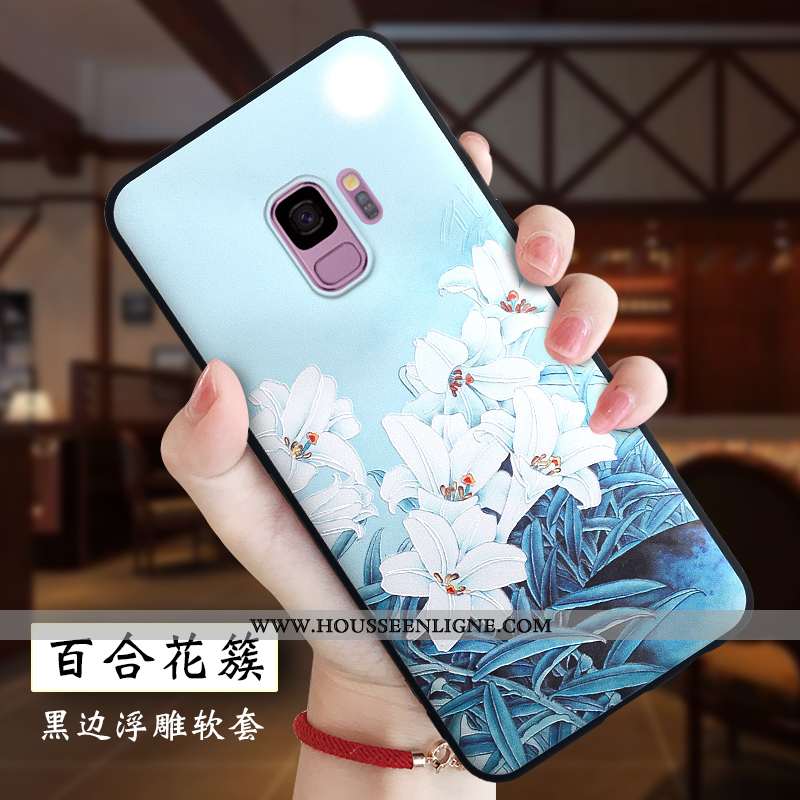 Étui Samsung Galaxy S9 Silicone Protection Dessin Animé Coque Fluide Doux Tout Compris Blanche