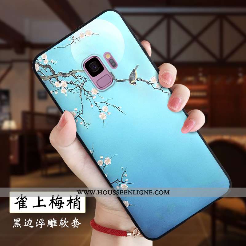 Étui Samsung Galaxy S9 Silicone Protection Dessin Animé Coque Fluide Doux Tout Compris Blanche