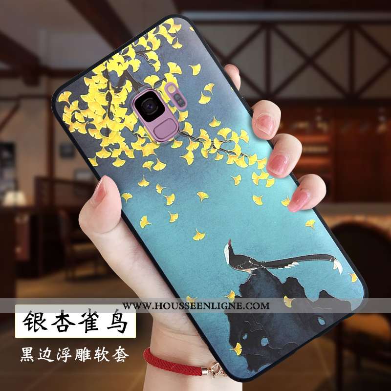Étui Samsung Galaxy S9 Silicone Protection Dessin Animé Coque Fluide Doux Tout Compris Blanche