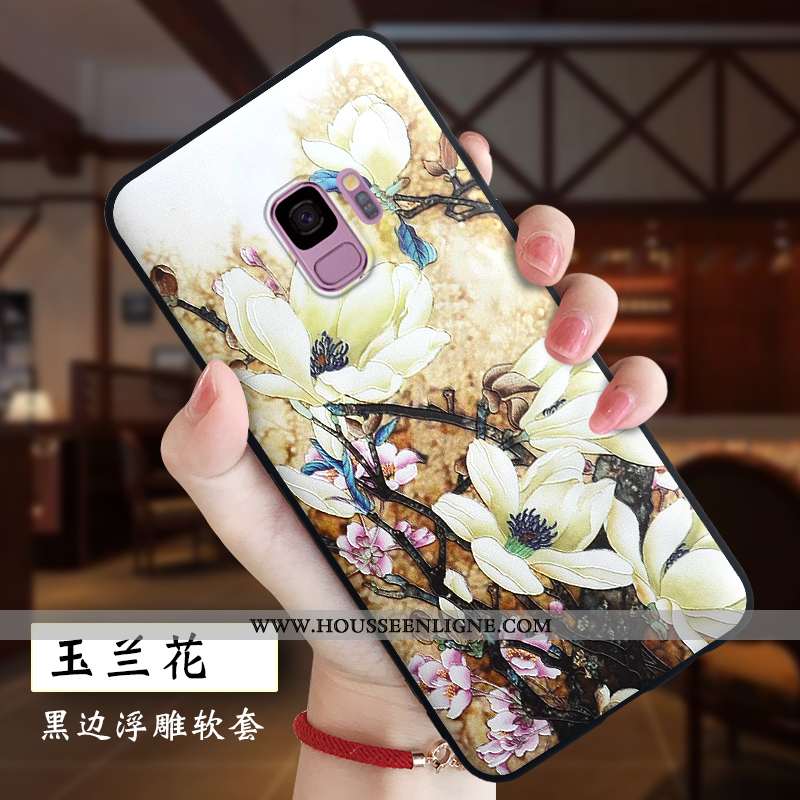 Étui Samsung Galaxy S9 Silicone Protection Dessin Animé Coque Fluide Doux Tout Compris Blanche