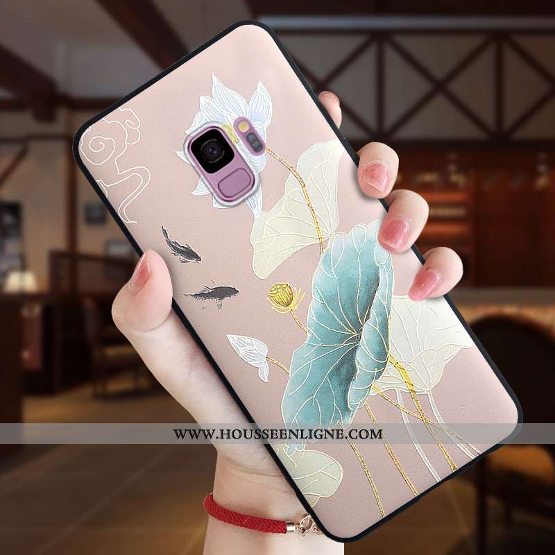 Étui Samsung Galaxy S9 Silicone Protection Dessin Animé Coque Fluide Doux Tout Compris Blanche
