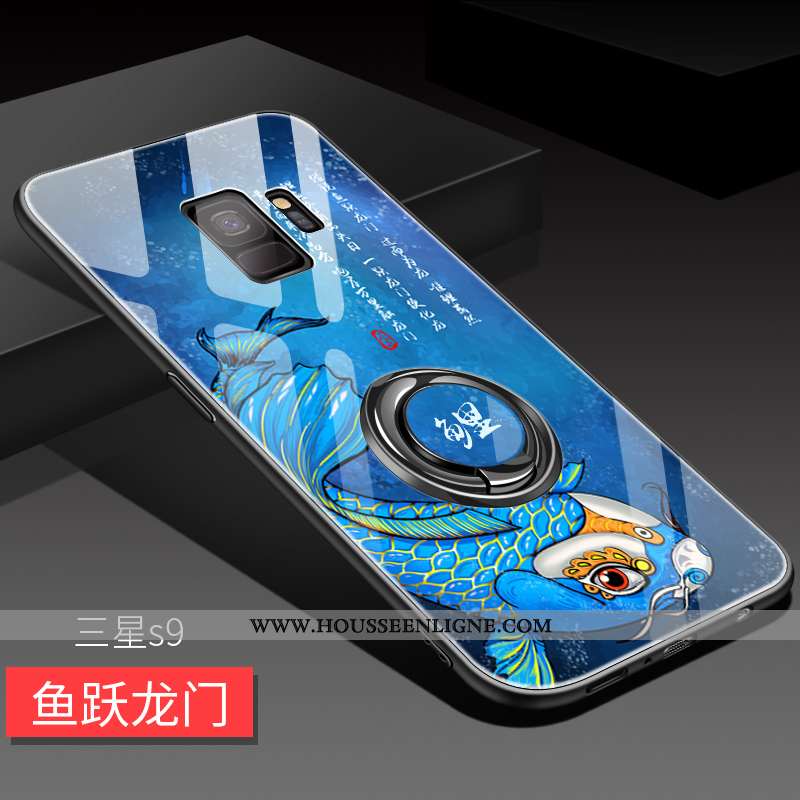 Étui Samsung Galaxy S9 Silicone Protection Support Anneau Coque Difficile Créatif Verte