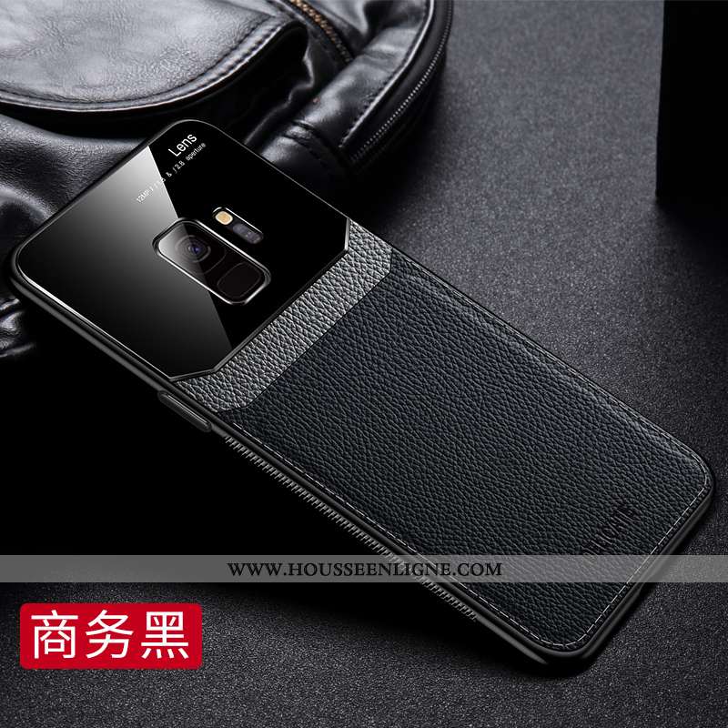 Étui Samsung Galaxy S9 Tendance Légère Modèle Fleurie Net Rouge Miroir Nouveau Protection Bleu