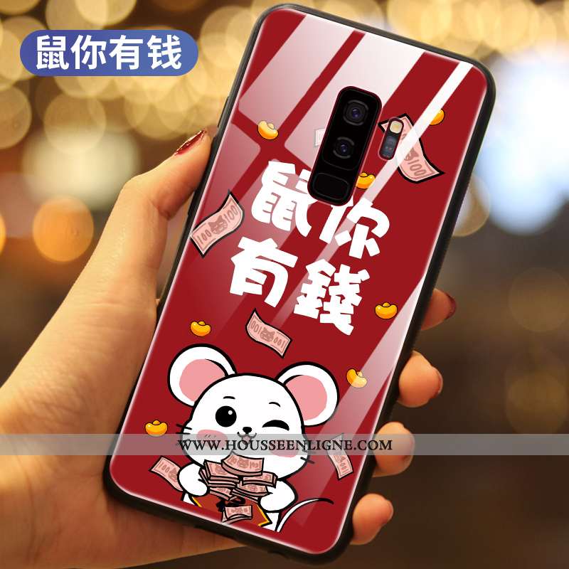Étui Samsung Galaxy S9+ Ultra Légère Étoile Rat Tout Compris Net Rouge