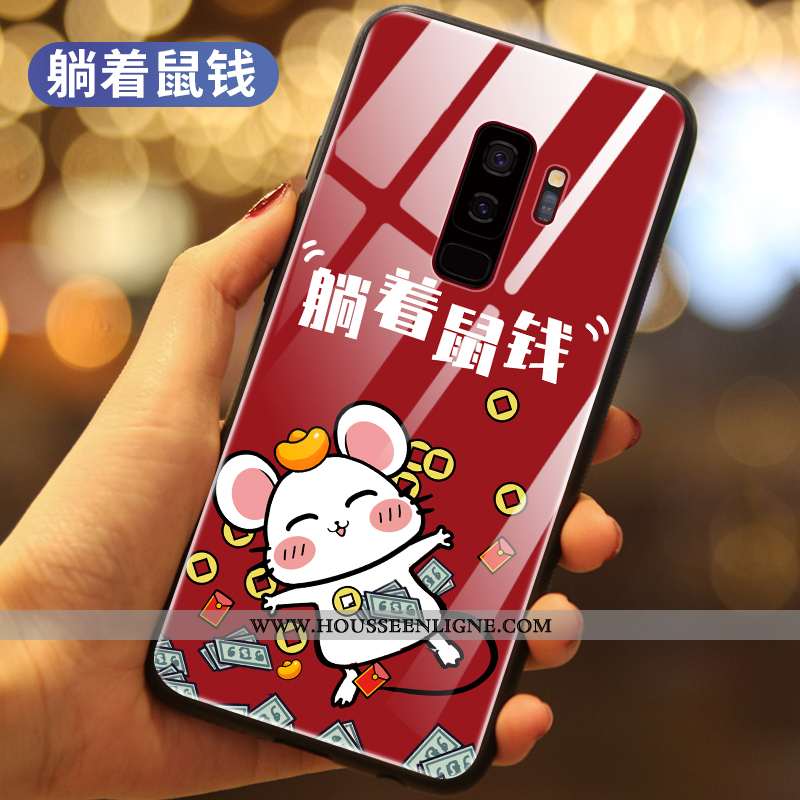 Étui Samsung Galaxy S9+ Ultra Légère Étoile Rat Tout Compris Net Rouge
