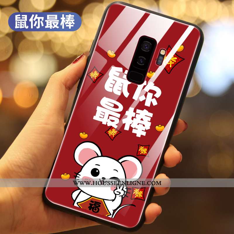 Étui Samsung Galaxy S9+ Ultra Légère Étoile Rat Tout Compris Net Rouge