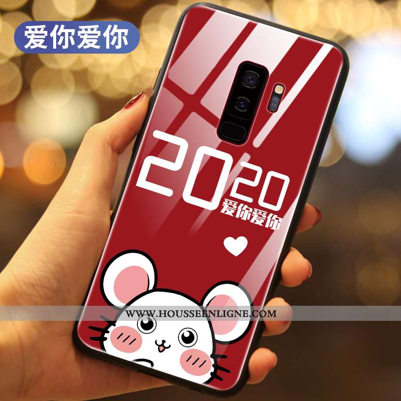 Étui Samsung Galaxy S9+ Ultra Légère Étoile Rat Tout Compris Net Rouge