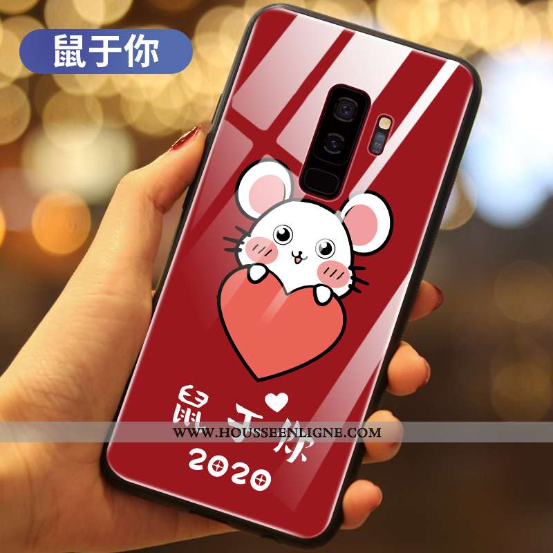 Étui Samsung Galaxy S9+ Ultra Légère Étoile Rat Tout Compris Net Rouge