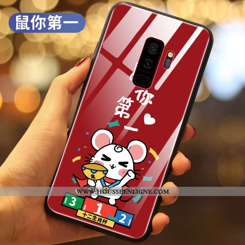 Étui Samsung Galaxy S9+ Ultra Légère Étoile Rat Tout Compris Net Rouge