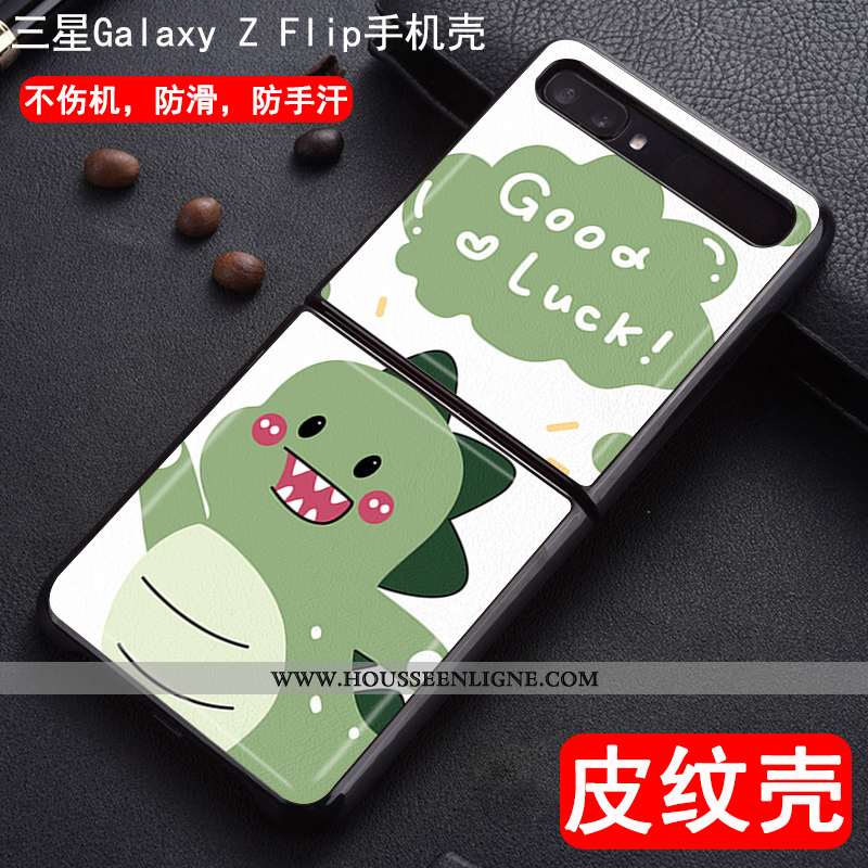 Étui Samsung Z Flip Cuir Modèle Fleurie Téléphone Portable Étoile Protection Rose