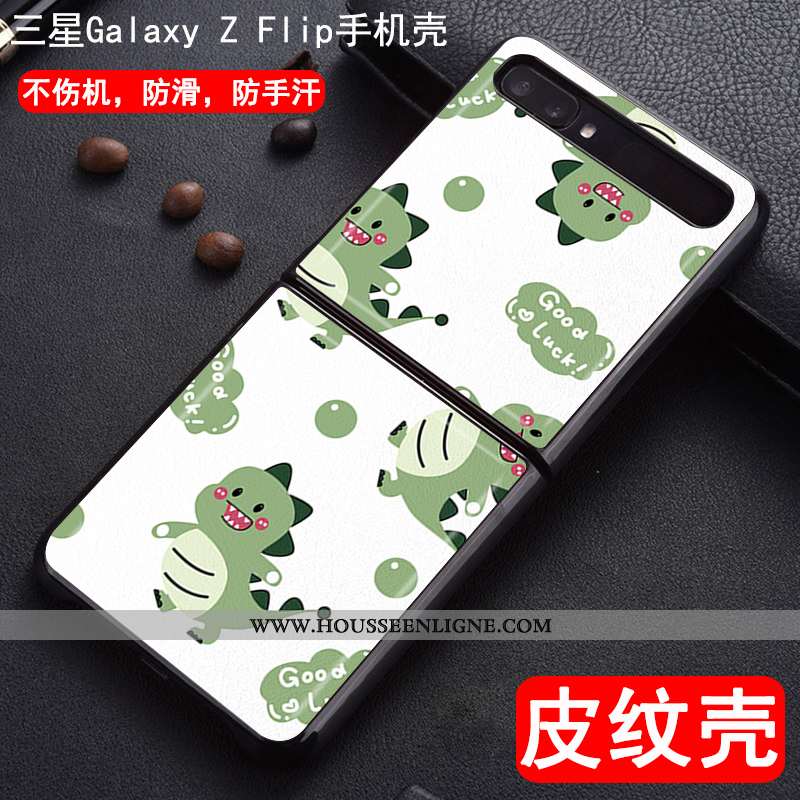 Étui Samsung Z Flip Cuir Modèle Fleurie Téléphone Portable Étoile Protection Rose