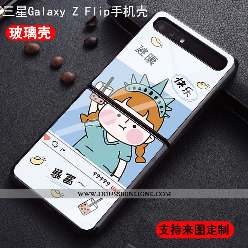 Étui Samsung Z Flip Mode Protection Blanc Fluide Doux Verre Nouveau Blanche