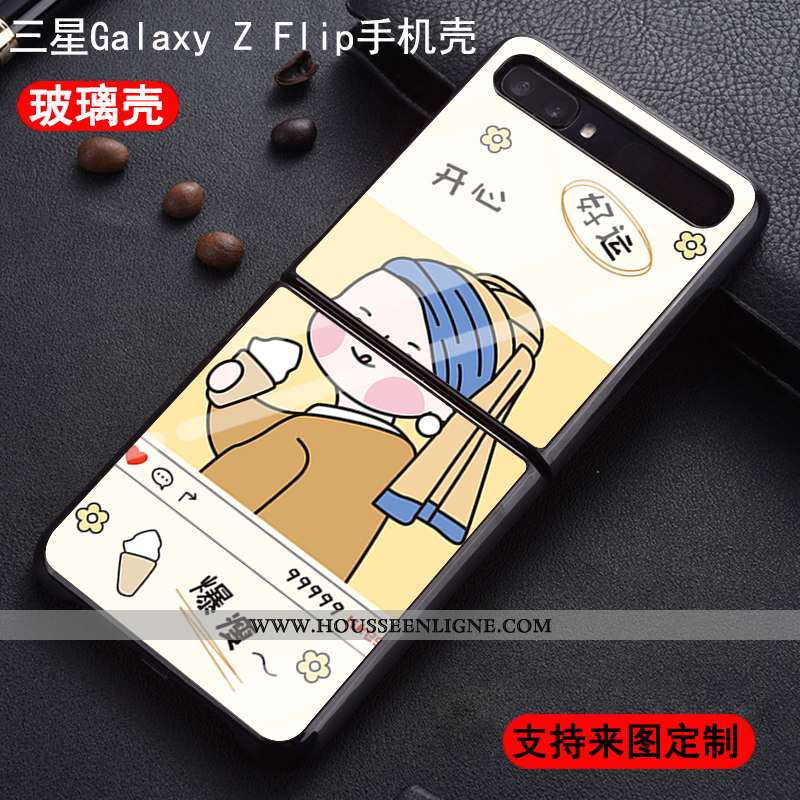 Étui Samsung Z Flip Mode Protection Blanc Fluide Doux Verre Nouveau Blanche