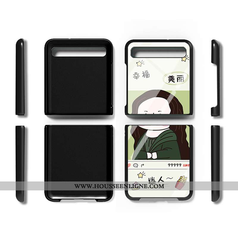 Étui Samsung Z Flip Mode Protection Blanc Fluide Doux Verre Nouveau Blanche