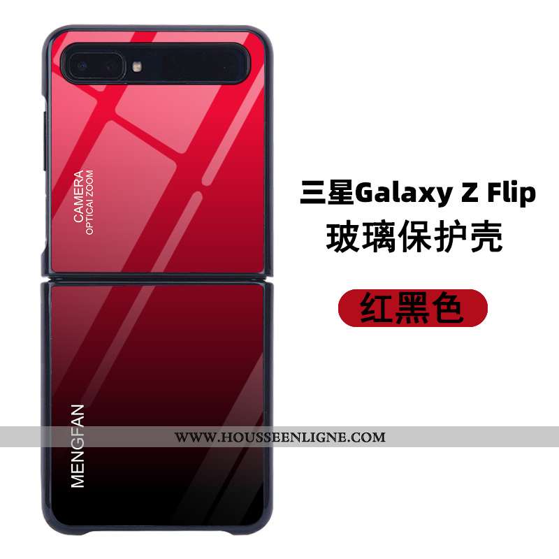 Étui Samsung Z Flip Protection Verre Coque Personnalisé Modèle Simple Téléphone Portable Violet