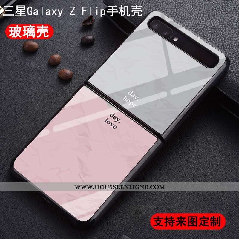 Étui Samsung Z Flip Verre Personnalité Créatif Silicone Protection Étoile Verte