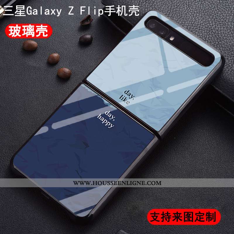 Étui Samsung Z Flip Verre Personnalité Créatif Silicone Protection Étoile Verte