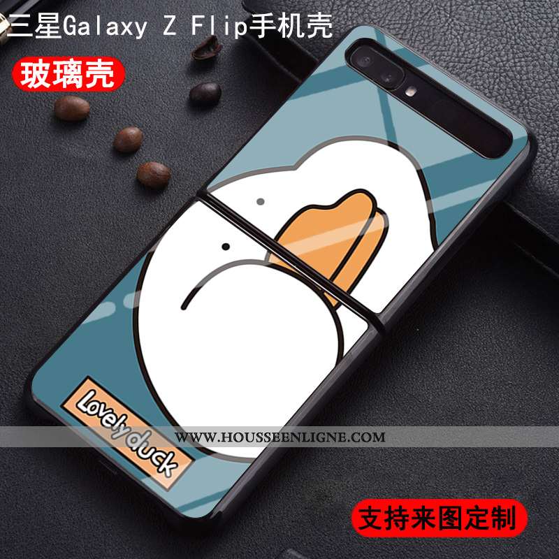 Étui Samsung Z Flip Verre Personnalité Créatif Silicone Protection Étoile Verte