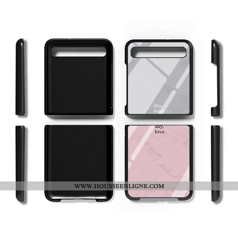 Étui Samsung Z Flip Verre Personnalité Créatif Silicone Protection Étoile Verte