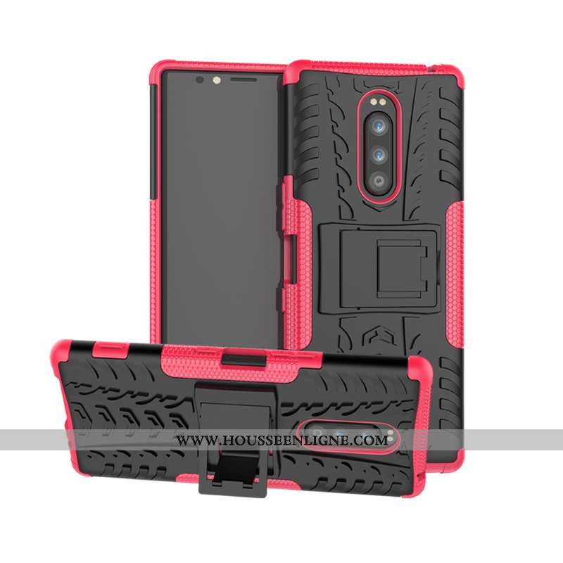 Étui Sony Xperia 1 Créatif Dessin Animé Personnalité Rouge Silicone Protection