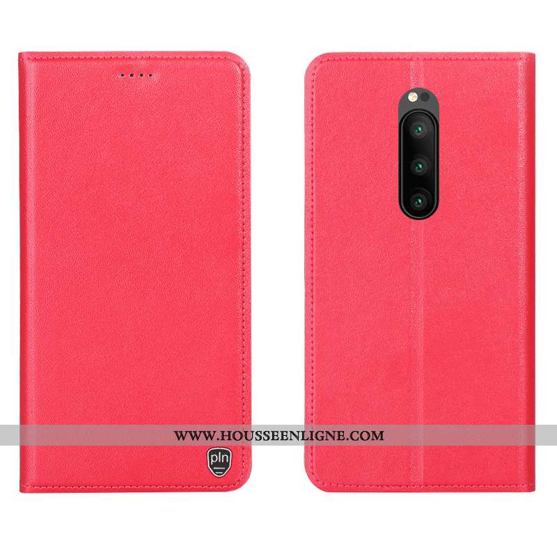 Étui Sony Xperia 1 Cuir Véritable Modèle Fleurie Téléphone Portable Incassable Housse Tout Compris P