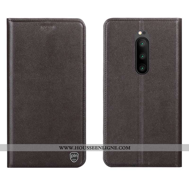 Étui Sony Xperia 1 Cuir Véritable Modèle Fleurie Téléphone Portable Incassable Housse Tout Compris P