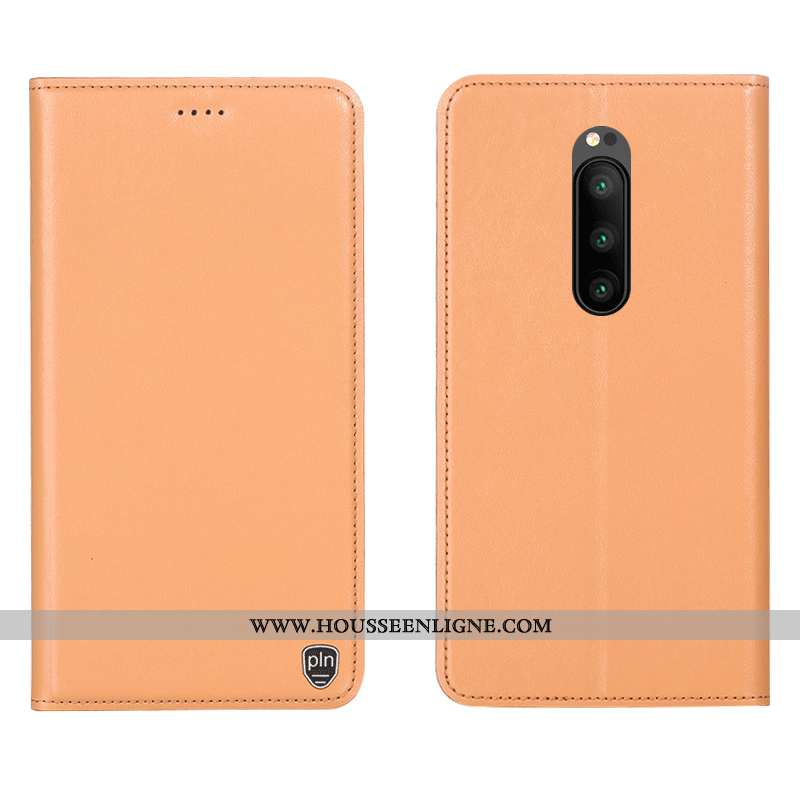 Étui Sony Xperia 1 Cuir Véritable Modèle Fleurie Téléphone Portable Incassable Housse Tout Compris P