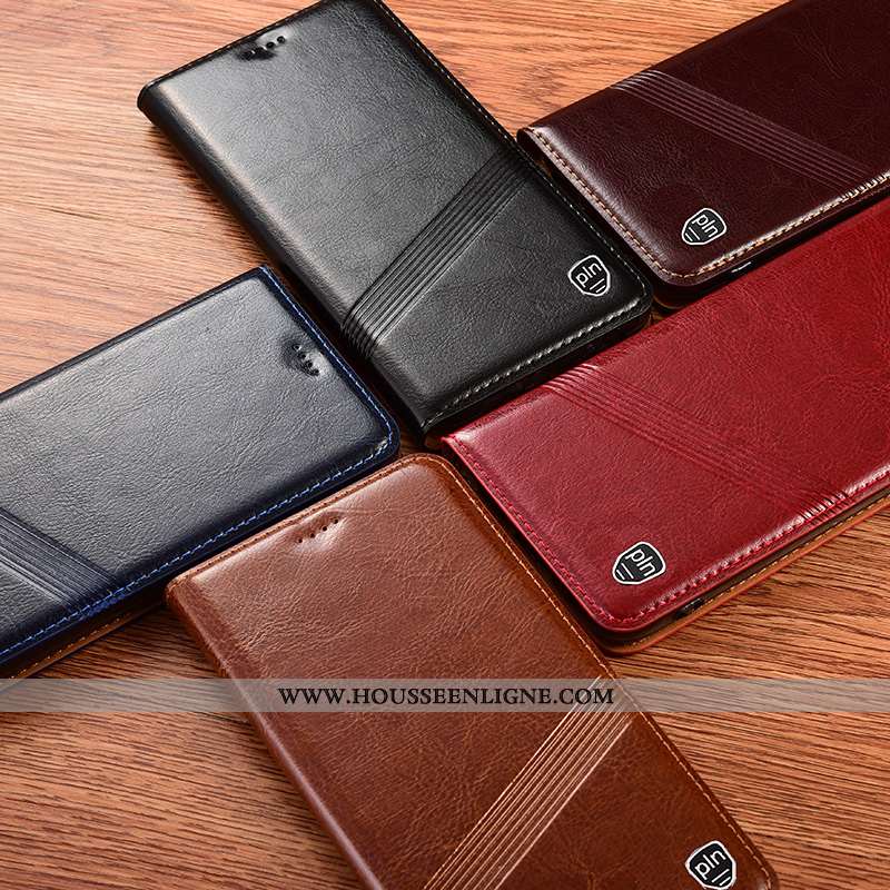 Étui Sony Xperia 1 Ii Cuir Véritable Protection Coque Noir Incassable Téléphone Portable
