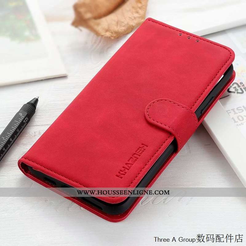 Étui Sony Xperia 1 Ii Délavé En Daim Vintage Téléphone Portable Housse Cuir Bleu