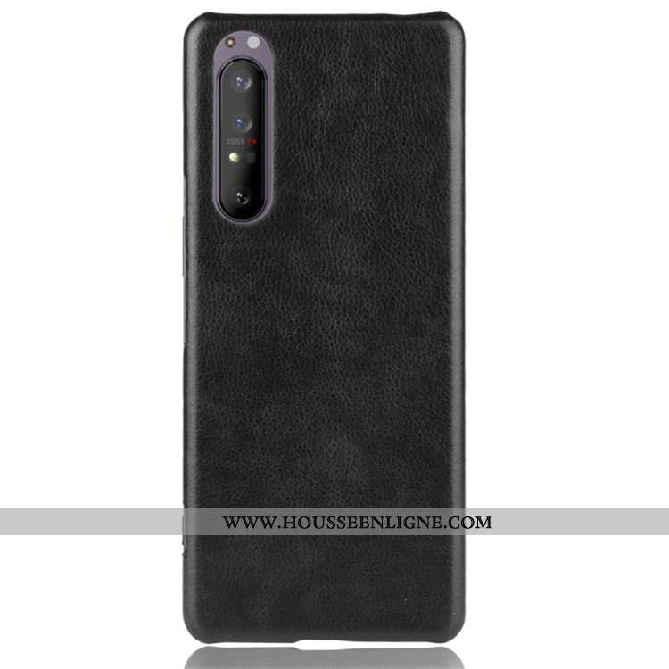 Étui Sony Xperia 1 Ii Tendance Cuir Difficile Modèle Fleurie Protection Litchi Rouge
