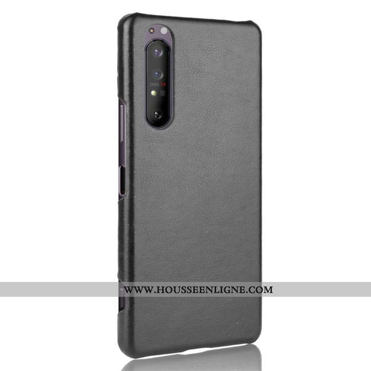 Étui Sony Xperia 1 Ii Tendance Cuir Difficile Modèle Fleurie Protection Litchi Rouge