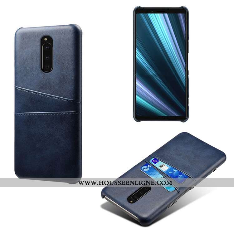 Étui Sony Xperia 1 Modèle Fleurie Personnalité Incassable Petit Cuir Téléphone Portable Bovins Rouge