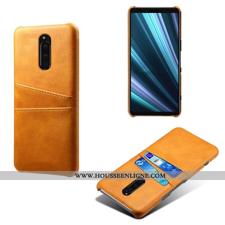 Étui Sony Xperia 1 Modèle Fleurie Personnalité Incassable Petit Cuir Téléphone Portable Bovins Rouge