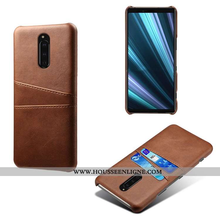 Étui Sony Xperia 1 Modèle Fleurie Personnalité Incassable Petit Cuir Téléphone Portable Bovins Rouge