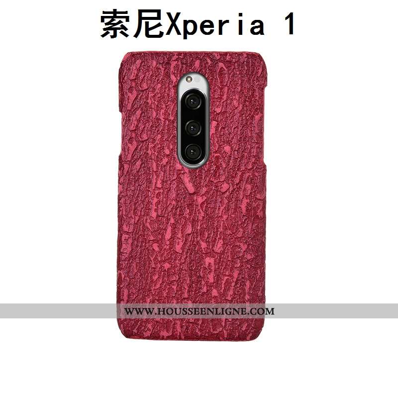 Étui Sony Xperia 1 Personnalité Créatif Téléphone Portable Luxe Protection Cuir Véritable Incassable