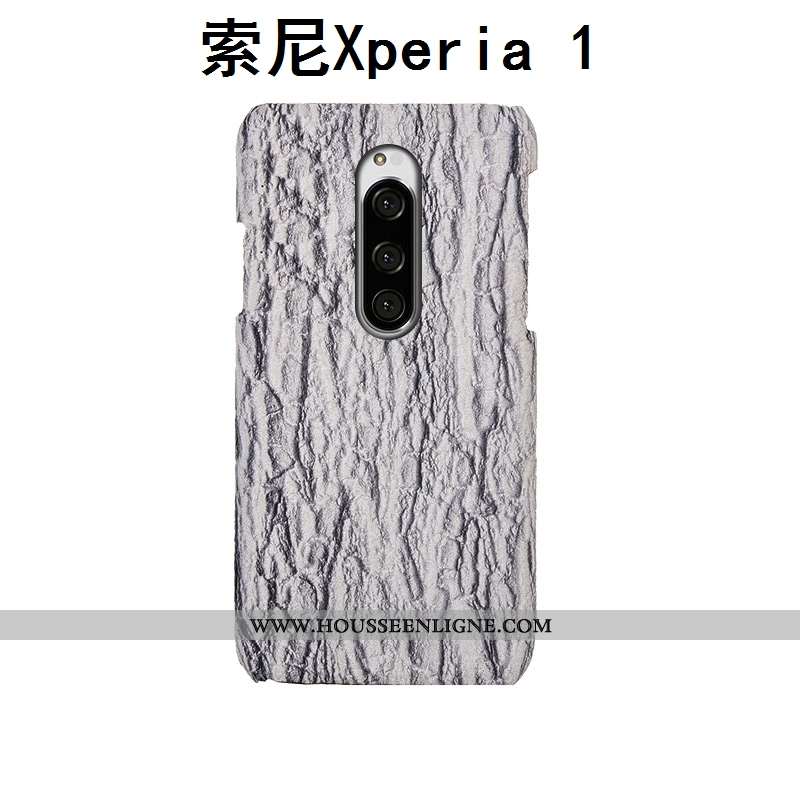 Étui Sony Xperia 1 Personnalité Créatif Téléphone Portable Luxe Protection Cuir Véritable Incassable