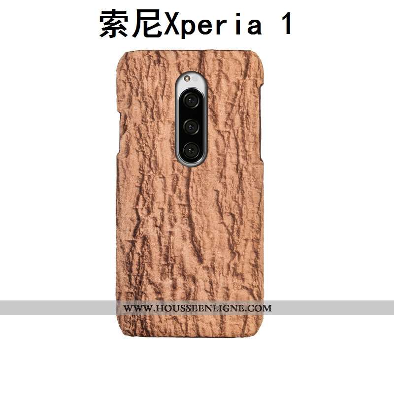Étui Sony Xperia 1 Personnalité Créatif Téléphone Portable Luxe Protection Cuir Véritable Incassable
