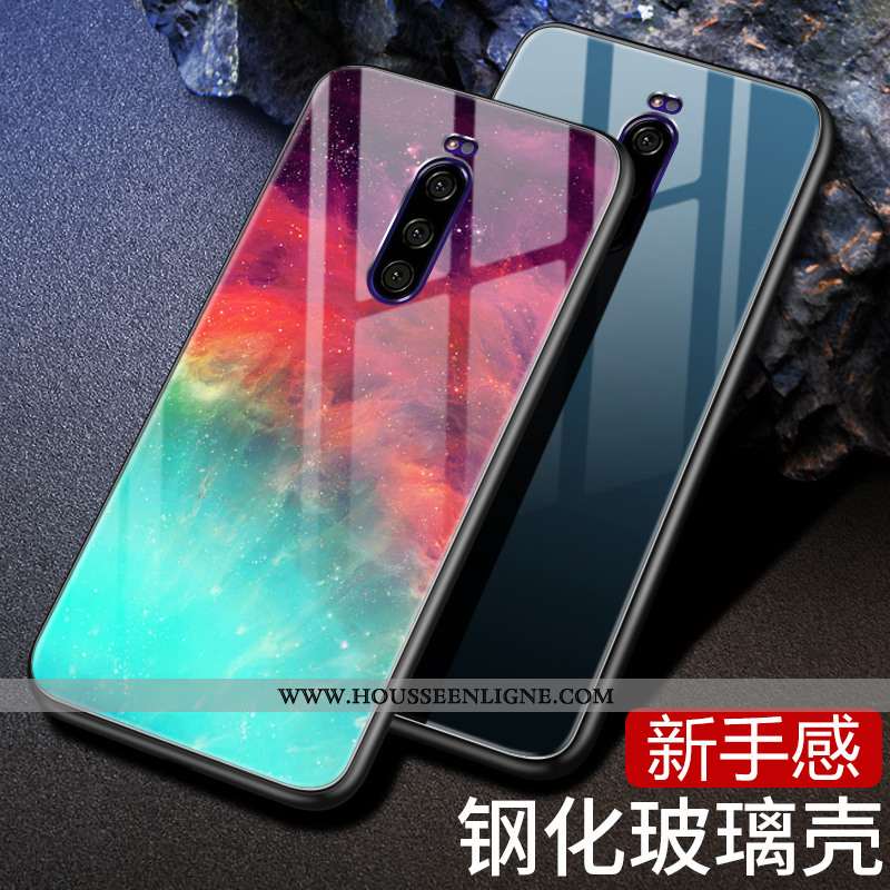 Étui Sony Xperia 1 Protection Verre Multicolore Ciel Étoilé Rouge Coque