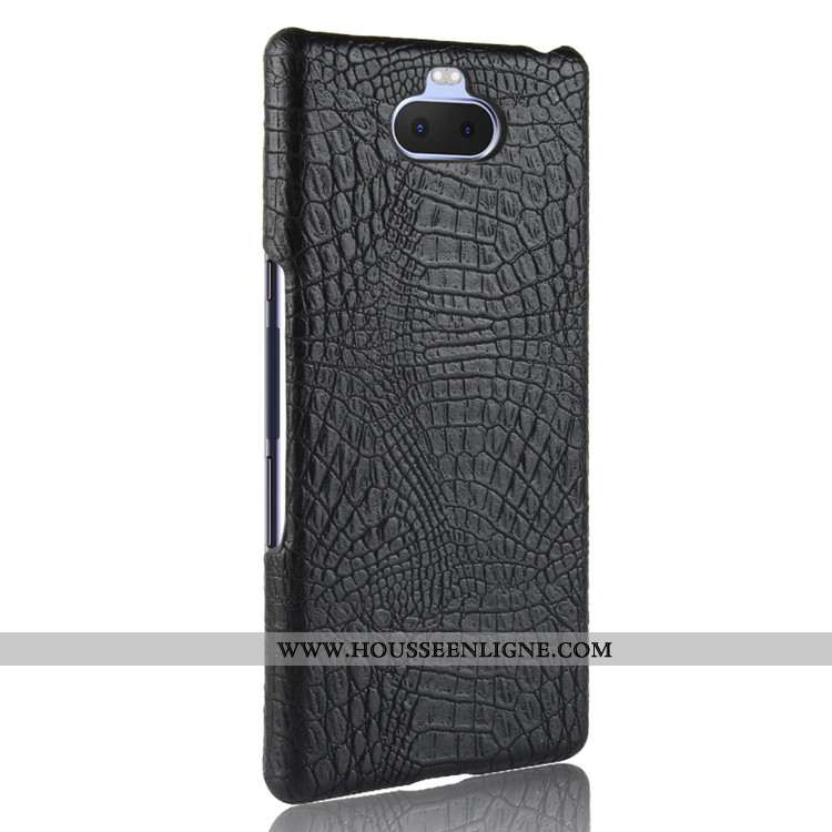 Étui Sony Xperia 10 Cuir Protection Coque Bleu Marin Téléphone Portable Difficile Bleu Foncé