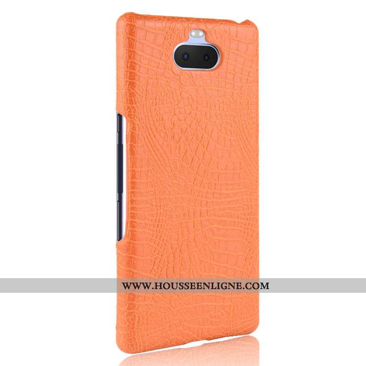 Étui Sony Xperia 10 Cuir Protection Coque Bleu Marin Téléphone Portable Difficile Bleu Foncé