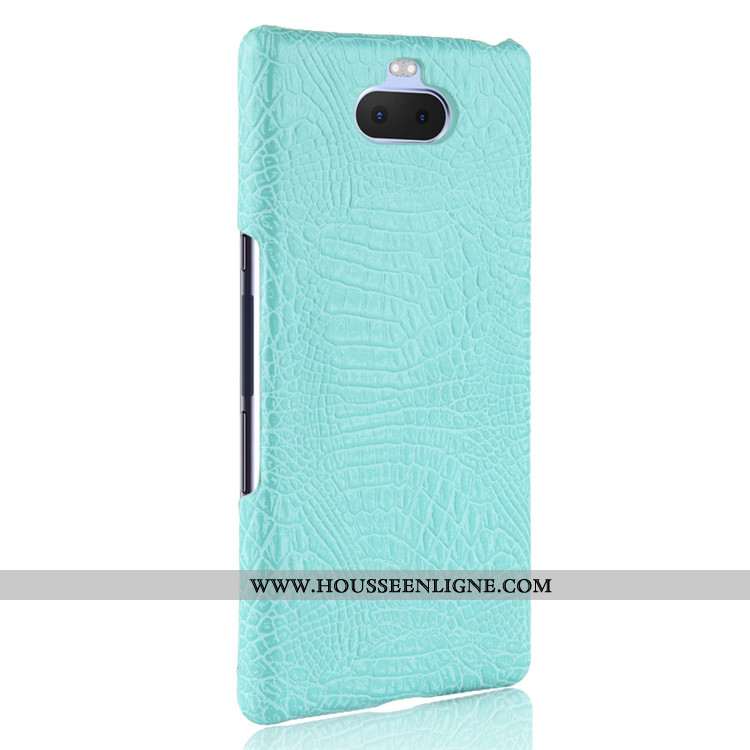 Étui Sony Xperia 10 Cuir Protection Coque Bleu Marin Téléphone Portable Difficile Bleu Foncé