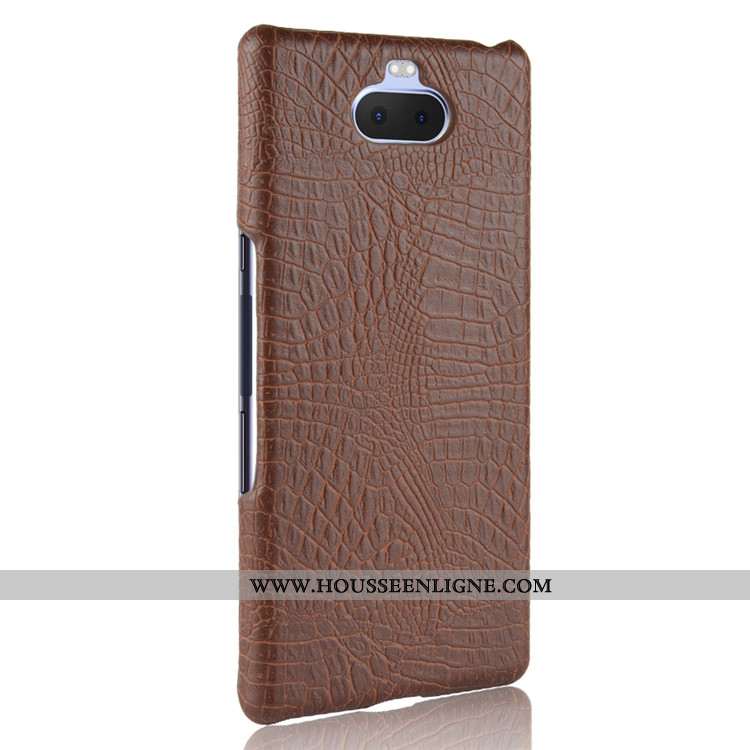 Étui Sony Xperia 10 Cuir Protection Coque Bleu Marin Téléphone Portable Difficile Bleu Foncé