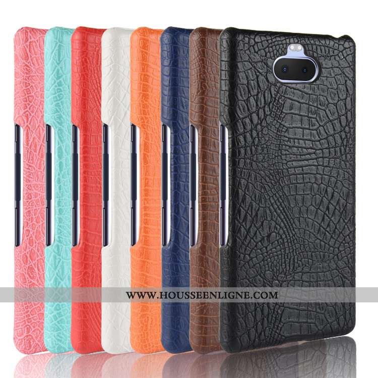 Étui Sony Xperia 10 Cuir Protection Coque Bleu Marin Téléphone Portable Difficile Bleu Foncé